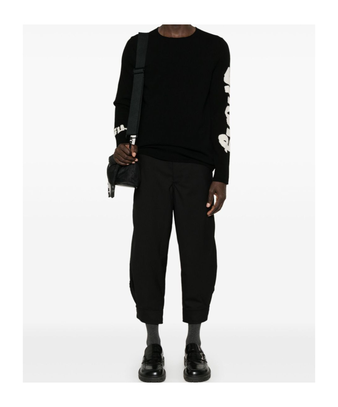 Comme Des Garçons Long-sleeved Sweater In Black