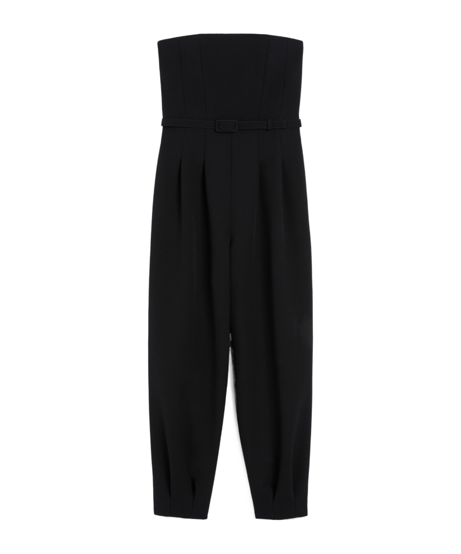 Max Mara Bonded Sable Jumpsuit In Black