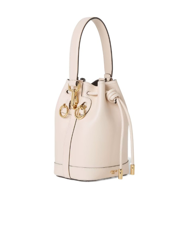 Fendi Mon Tresor Camelia Leather Mini-bag In Brown
