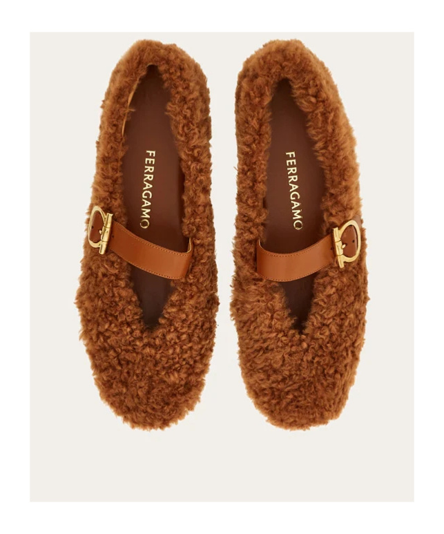 Ferragamo Ballerina Ornament Gancini Women In Brown