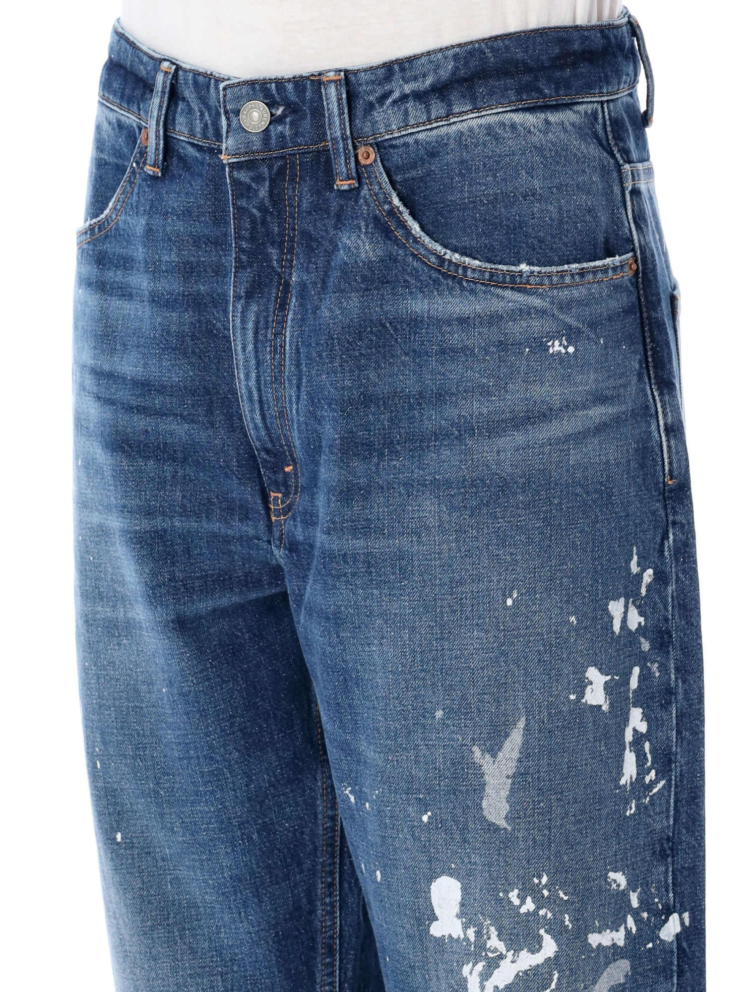 Polo Ralph Lauren Denim Trousers Distressed Belt Loops In Blue