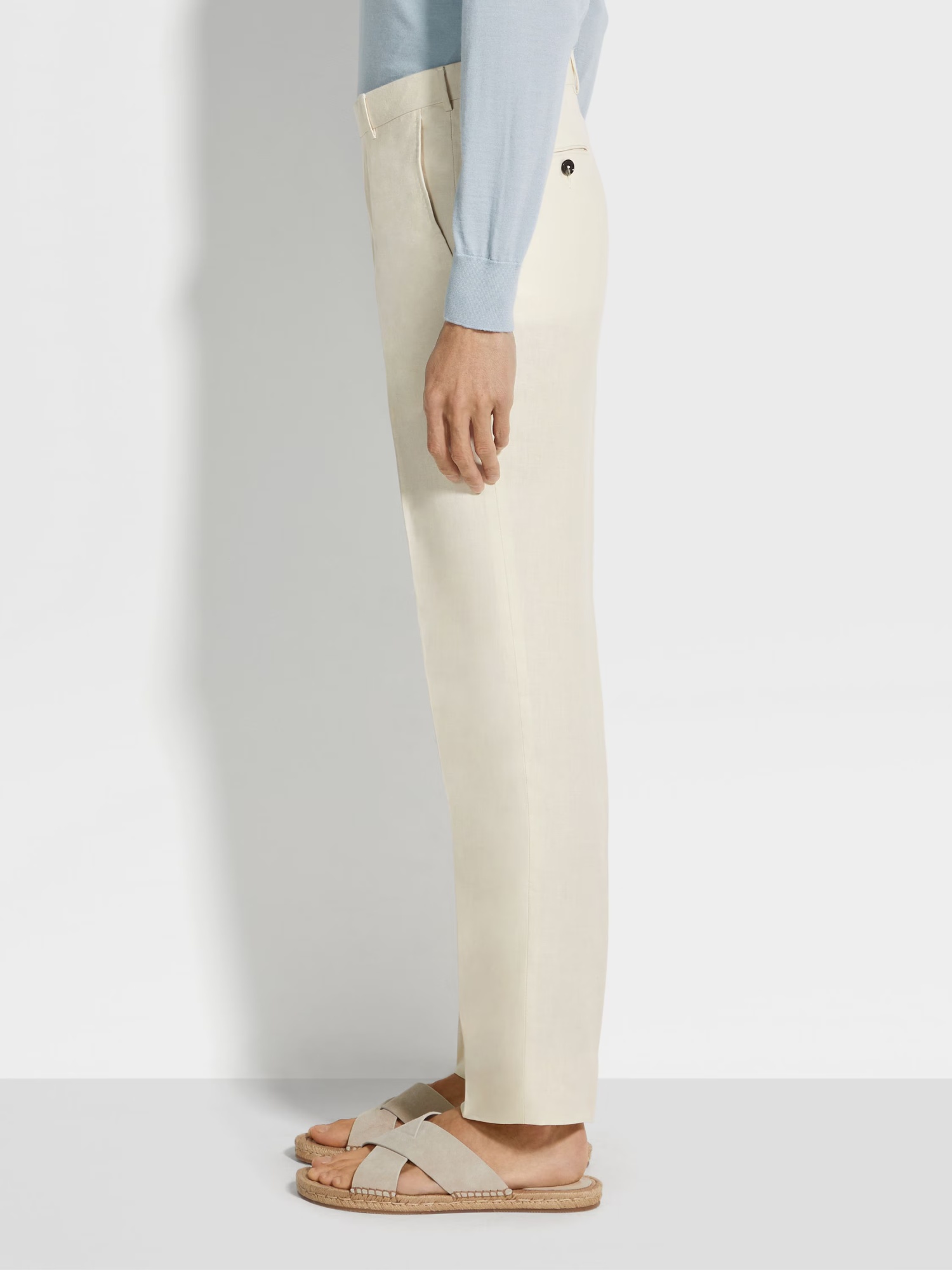 Zegna Oasi Waist-loop Casual Pants In Neutral
