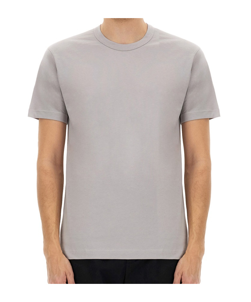 Comme Des Garçons Crew Neck Plain Design Short Sleeves In Gray