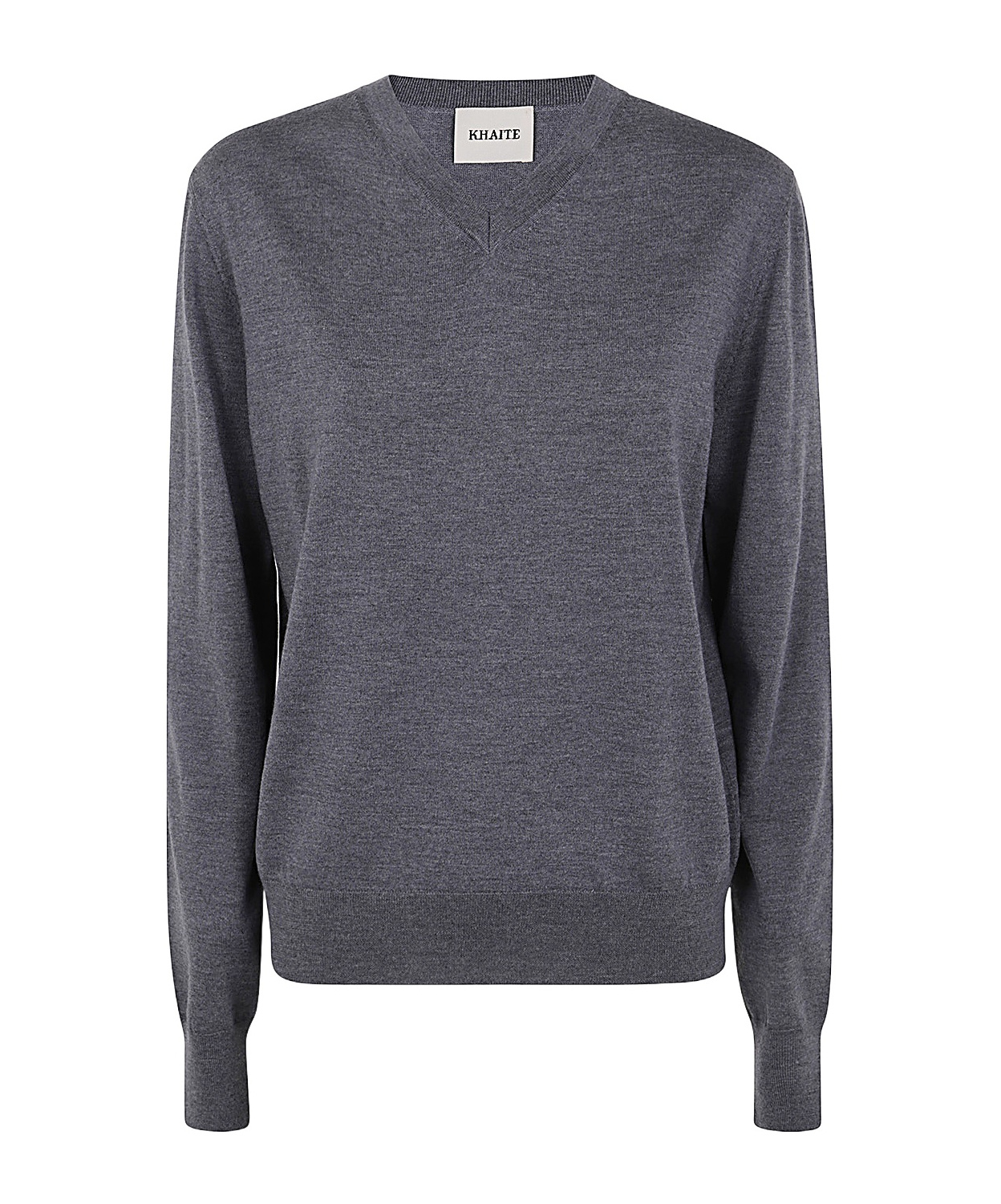 Khaite Elegant Wool Knit Top In Gray