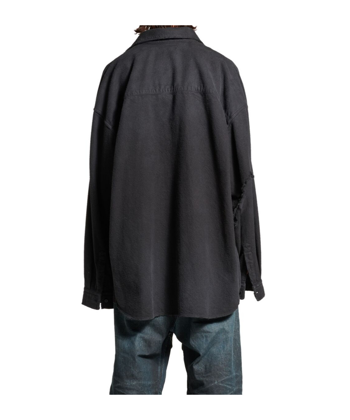 Balenciaga Laminated Shirt In Black