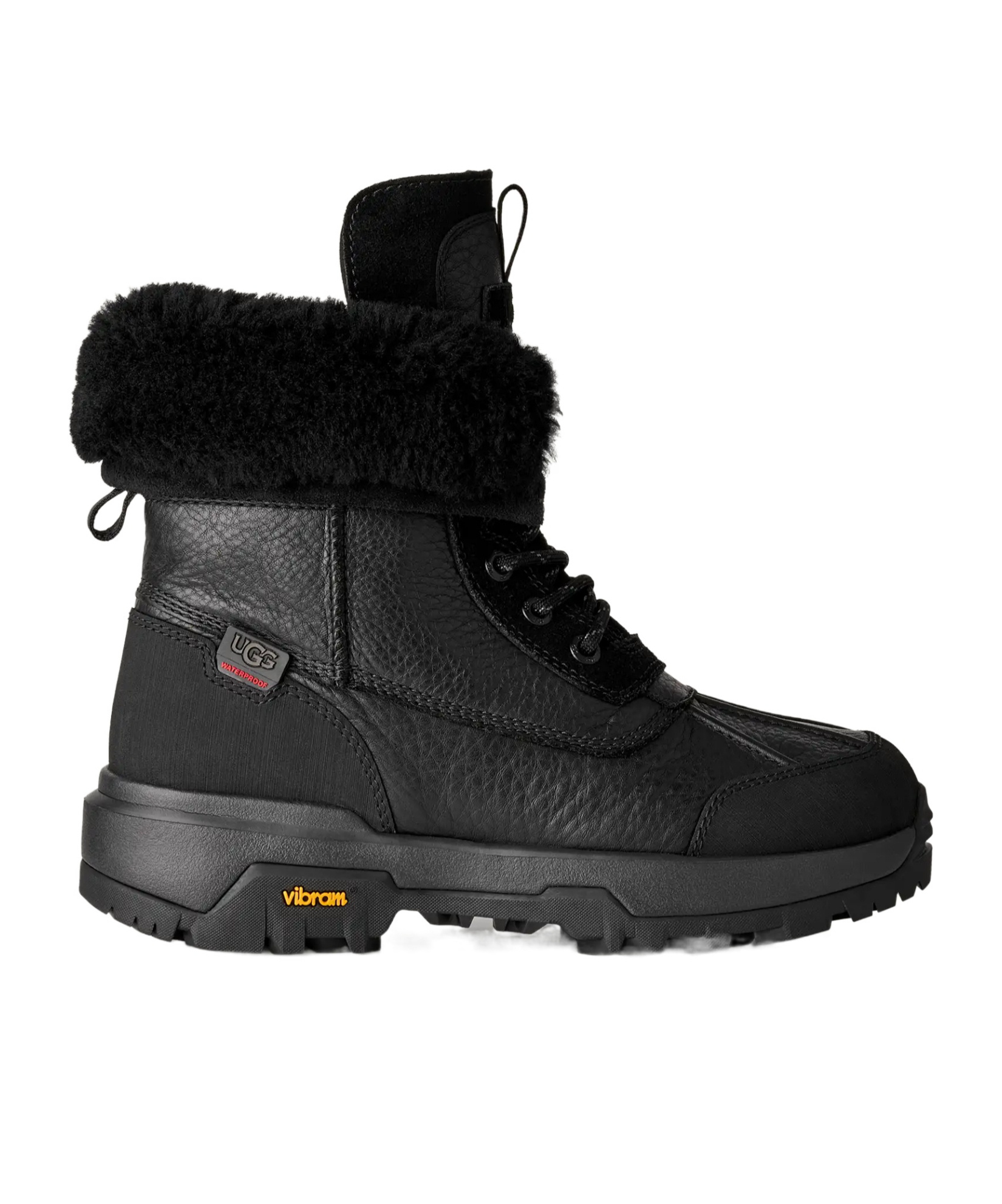 Ugg Round-toe Lace-up Boots In Black