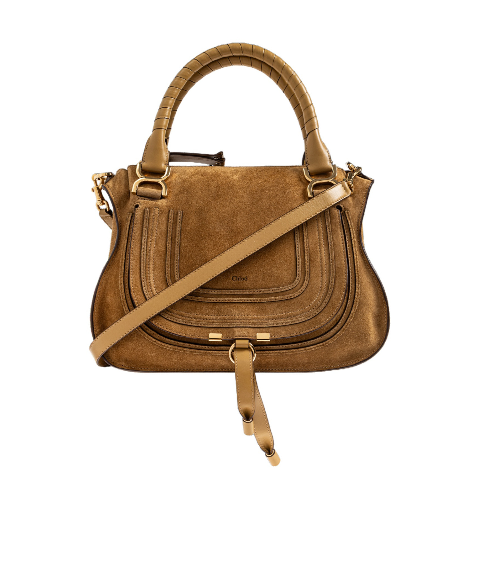 Chloé Medium Flap Shoulder Bag In Sand