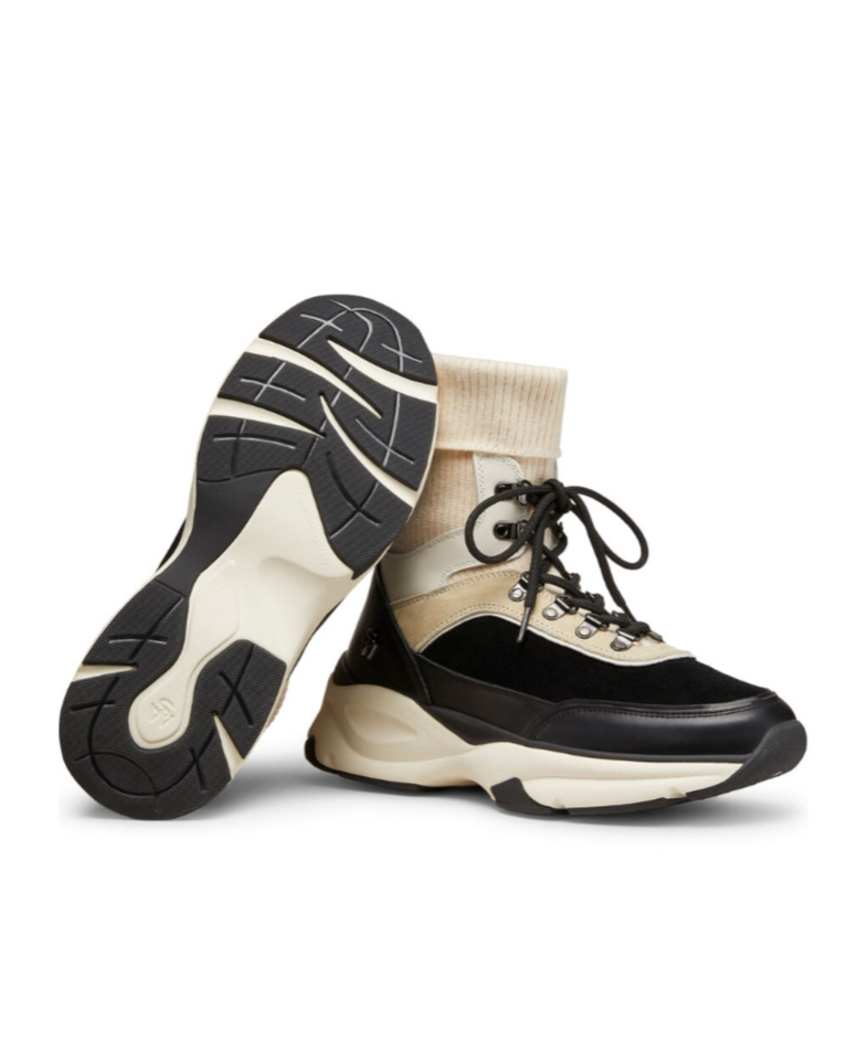 Stuart Weitzman Sw Hiker High-top Trainer Sneakers In Black