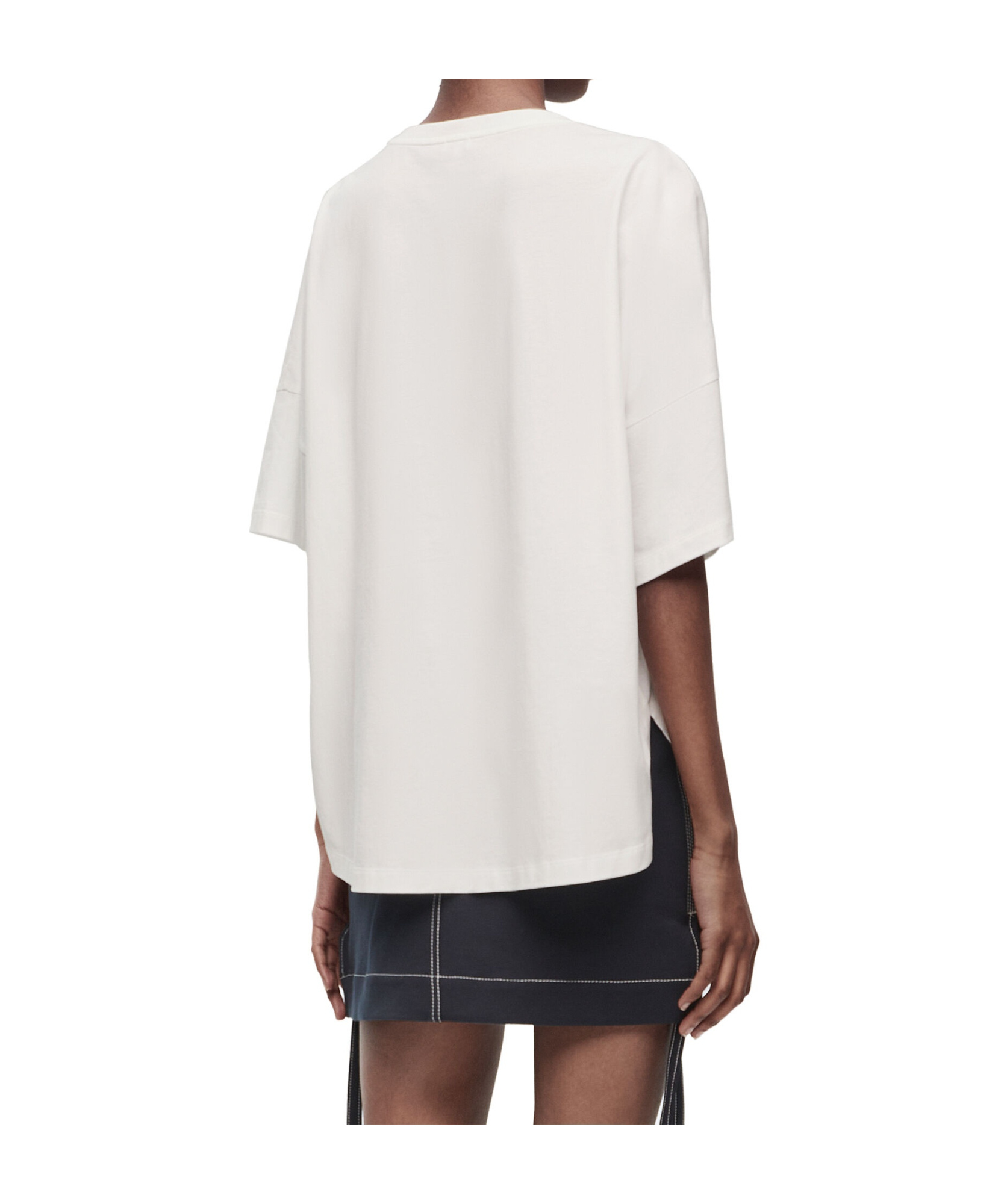 Loewe Short Oversize Anagram T-shirt In Cotton In White