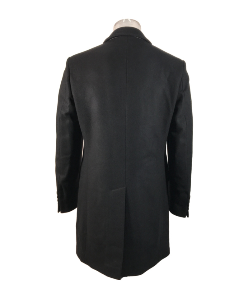 Karl Lagerfeld Lapel Long-sleeved Coat In Black