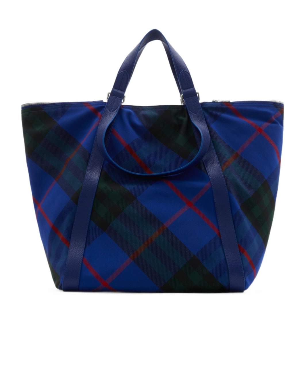 Burberry Festival Checked Tote Bag In Blue