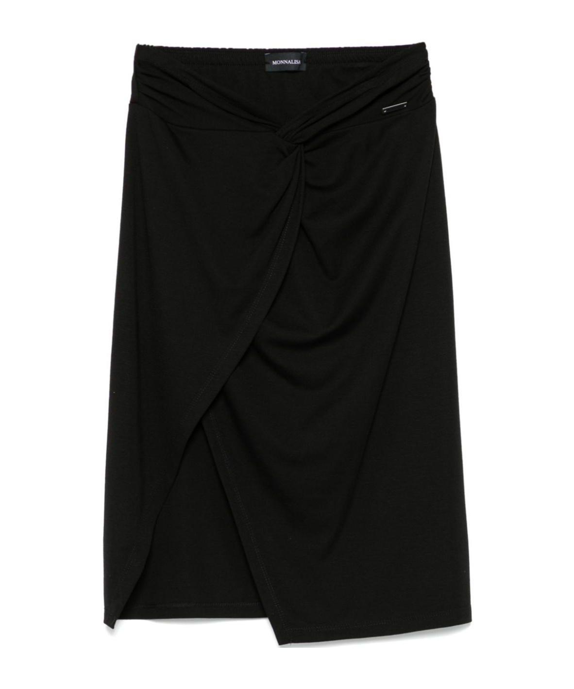 Monnalisa Twist-detail Skirt In Black