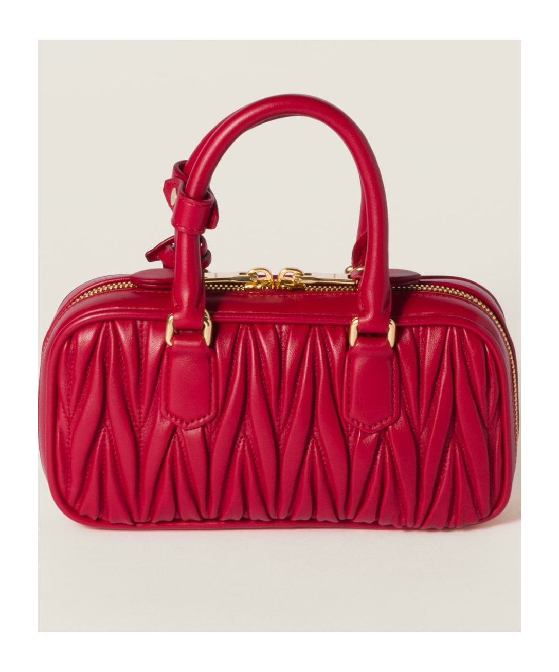 Miu Miu Zippered Mini Bag In Red