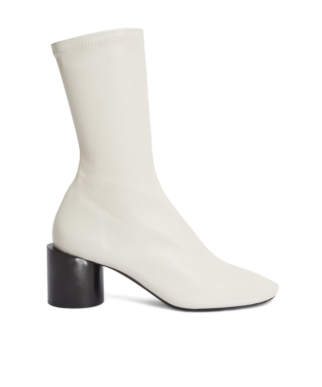 Jil Sander Block-heel Ankle Boots In White