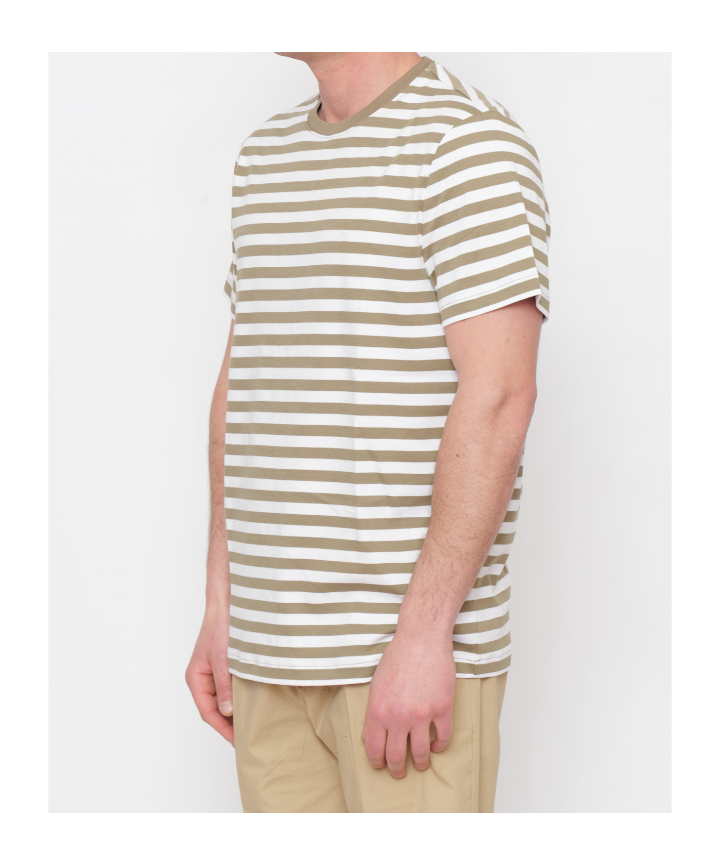 Michael Kors Crew Neck Striped T-shirt In Gray