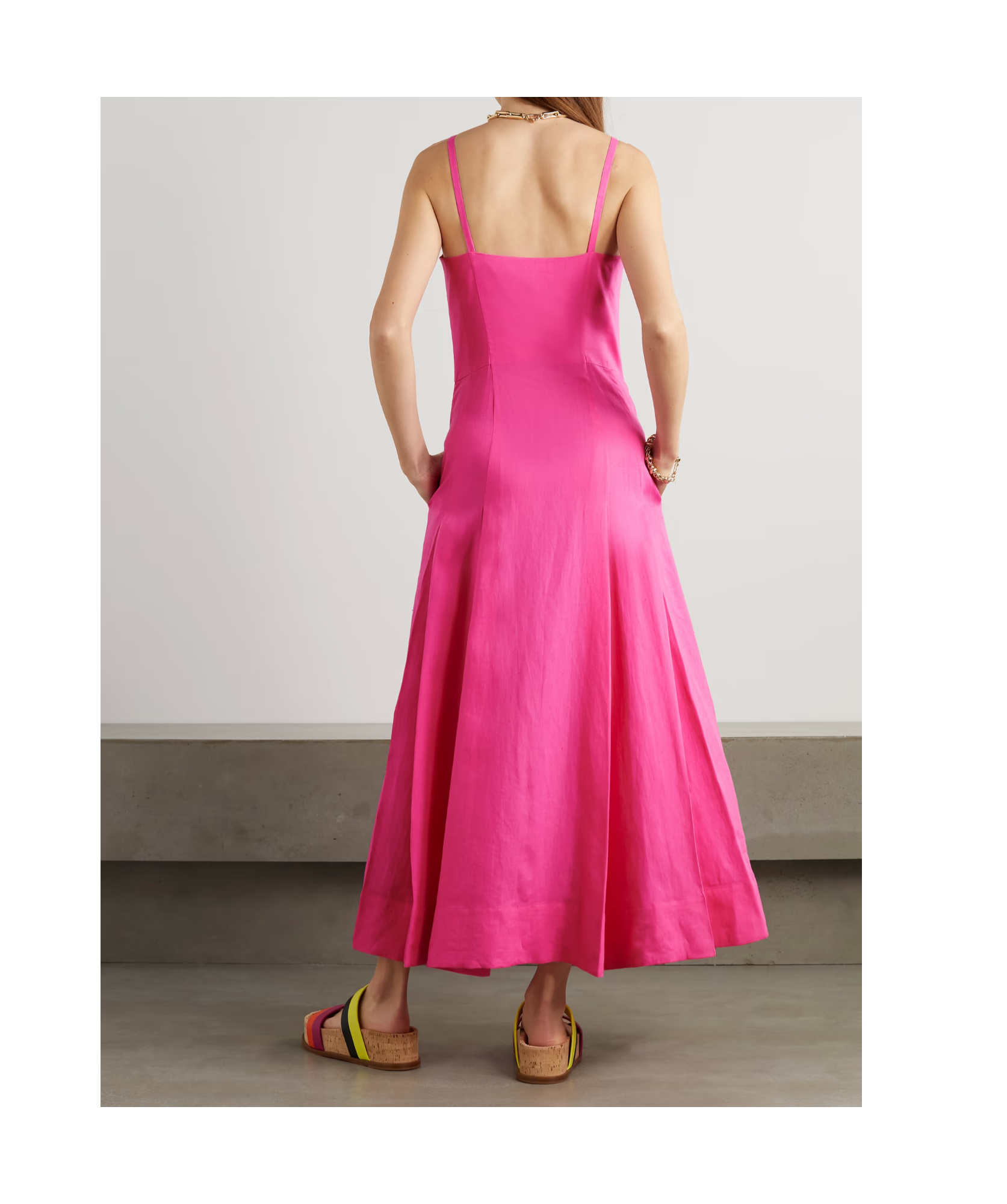 Gabriela Hearst Suspender Dress In Pink