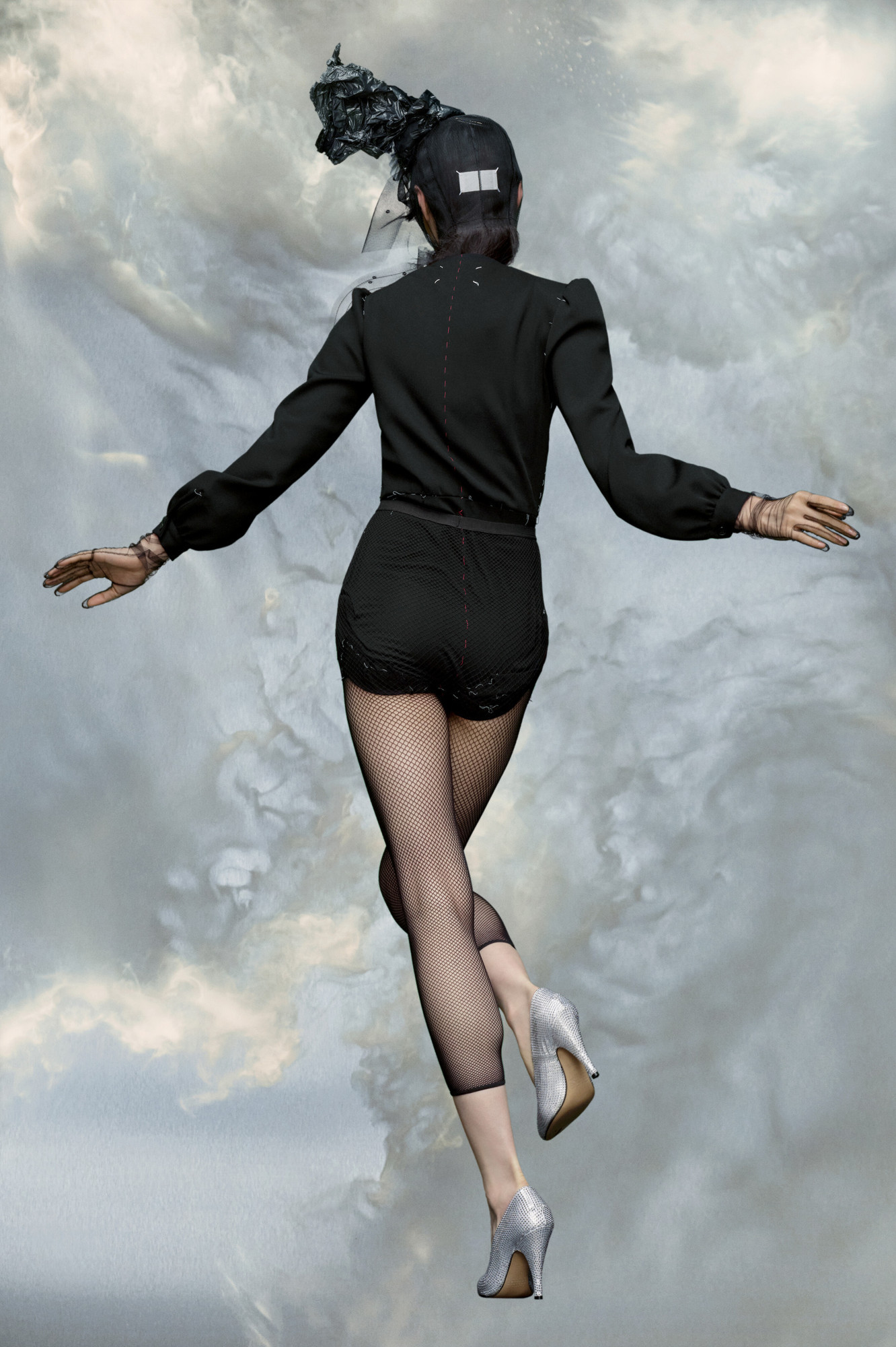 Maison Margiela Peter Pan-collar Wool Minidress In Black