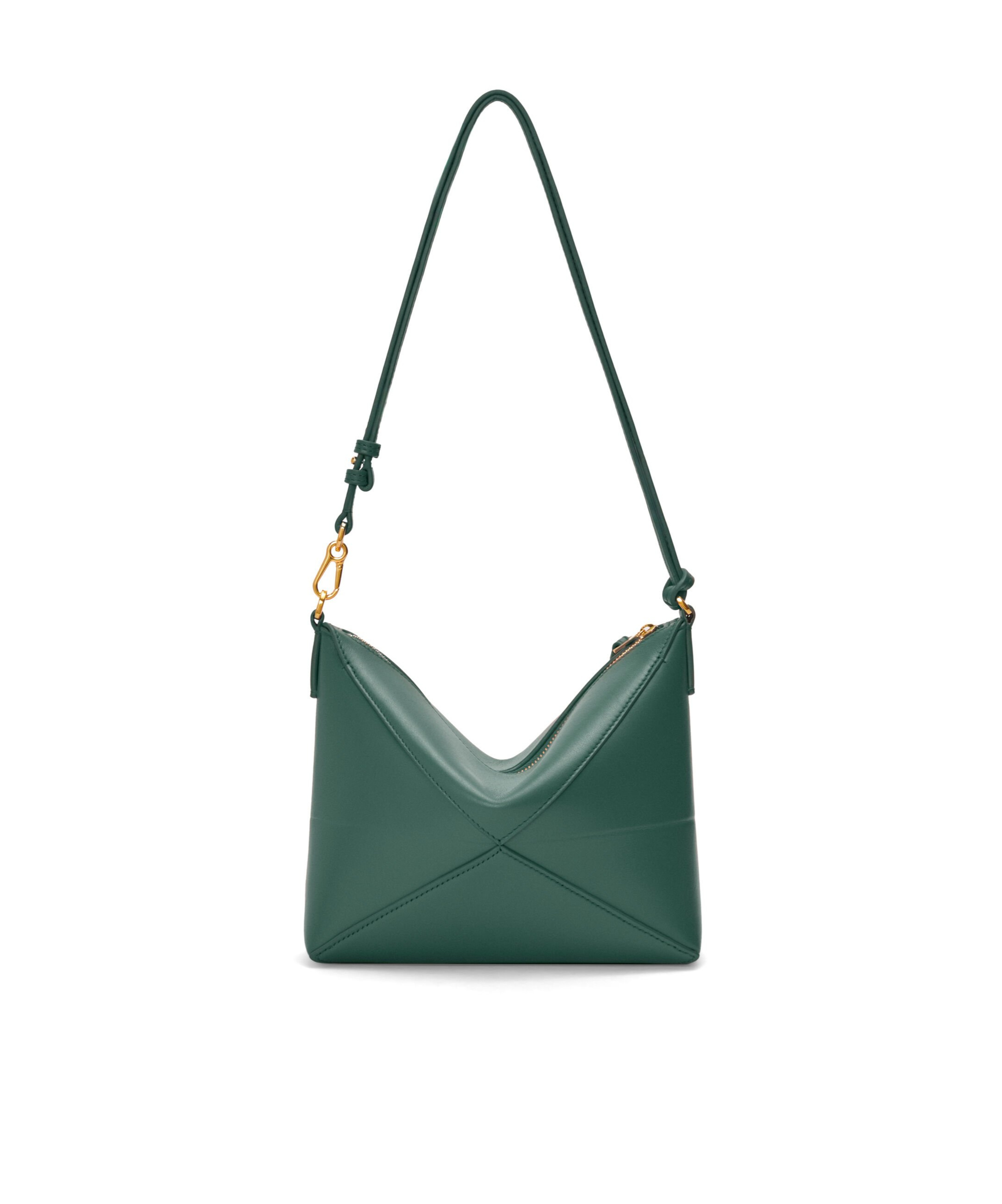 Loewe Puzzle Fold Shoulder Bag In Green