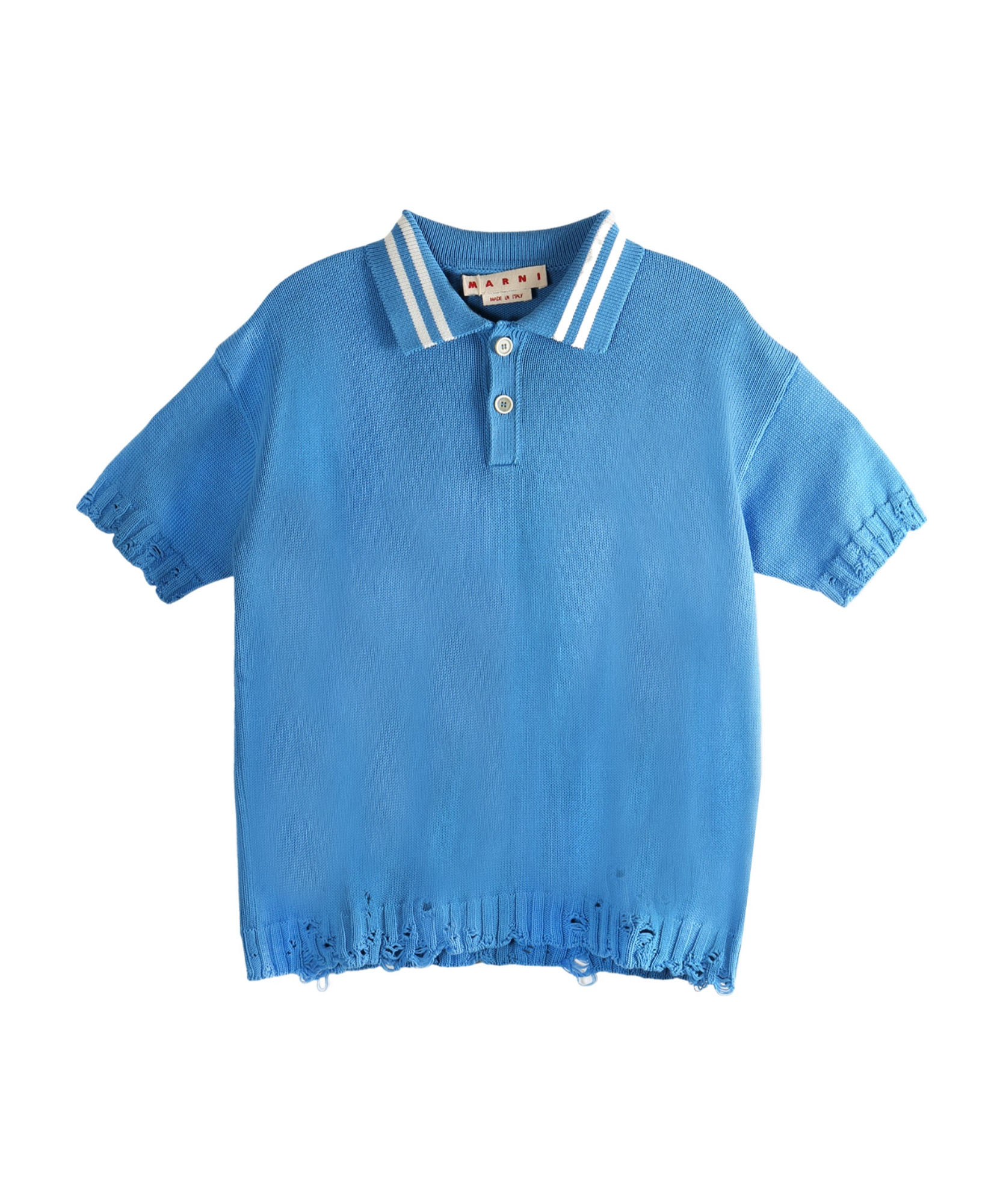 Marni Short-sleeved Polo Shirt In Blue