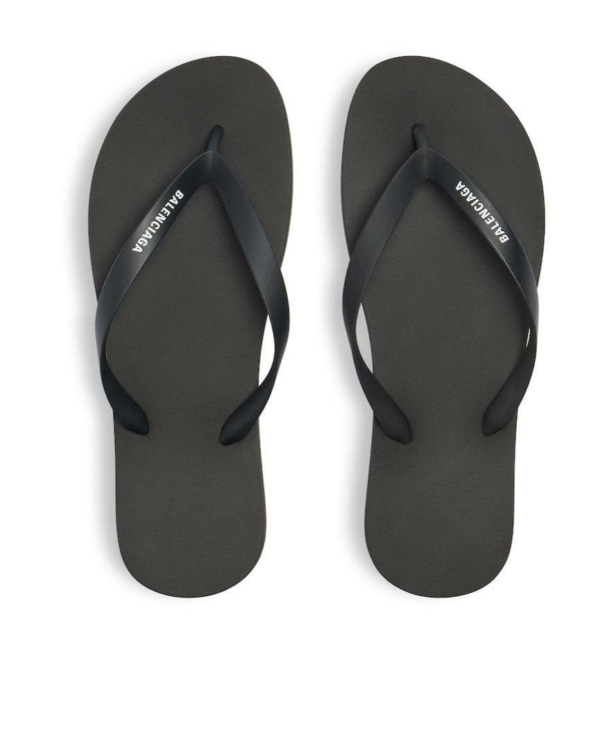 Balenciaga Women Thong Sandals In Black