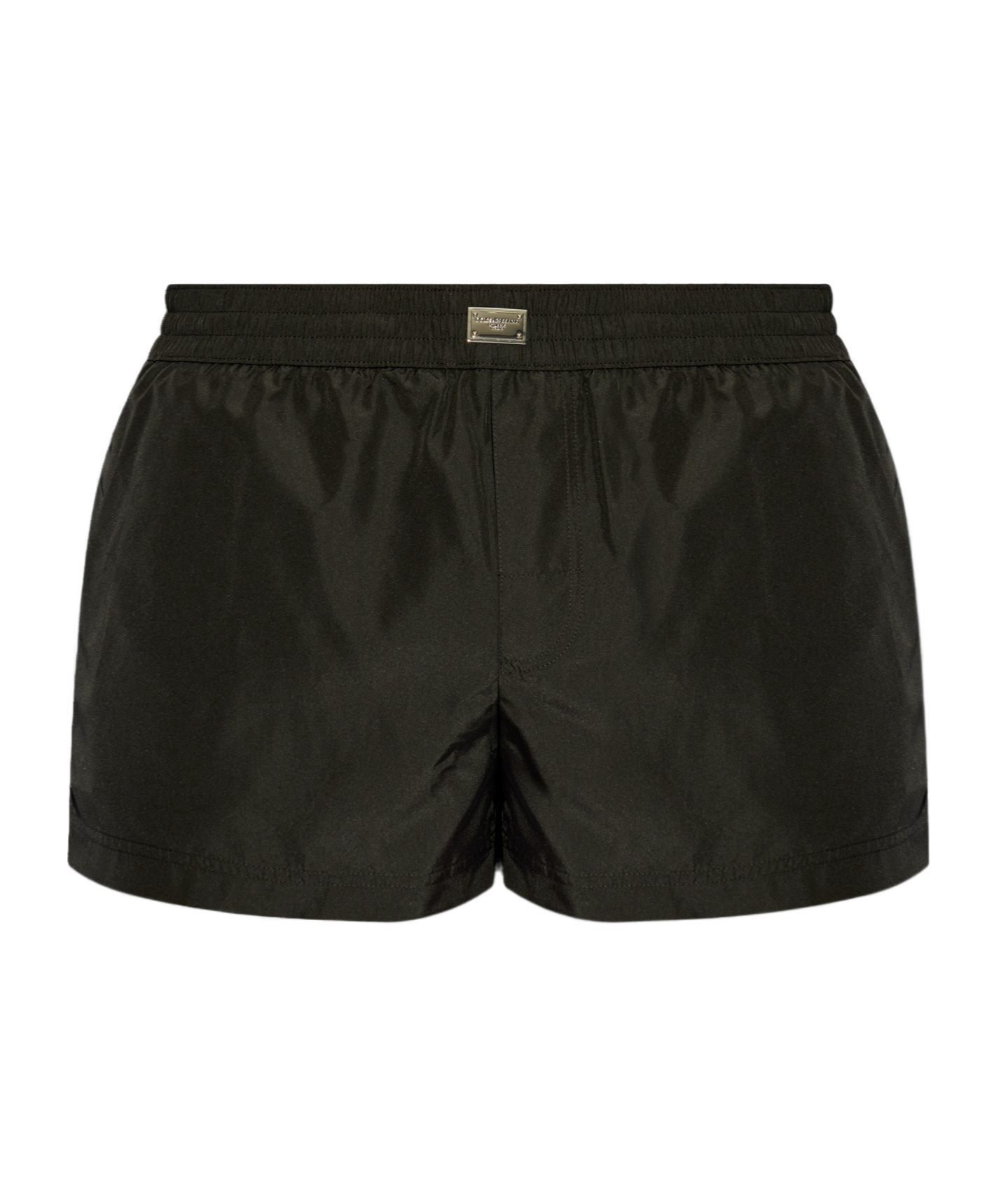 Dolce & Gabbana Elastic Waist Swimming Trunks In Black