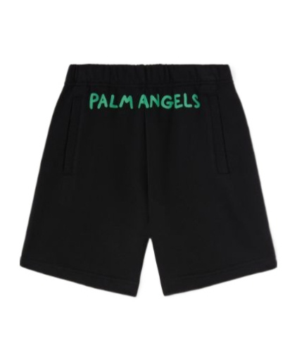 Palm Angels Elastic Waist Shorts In Black