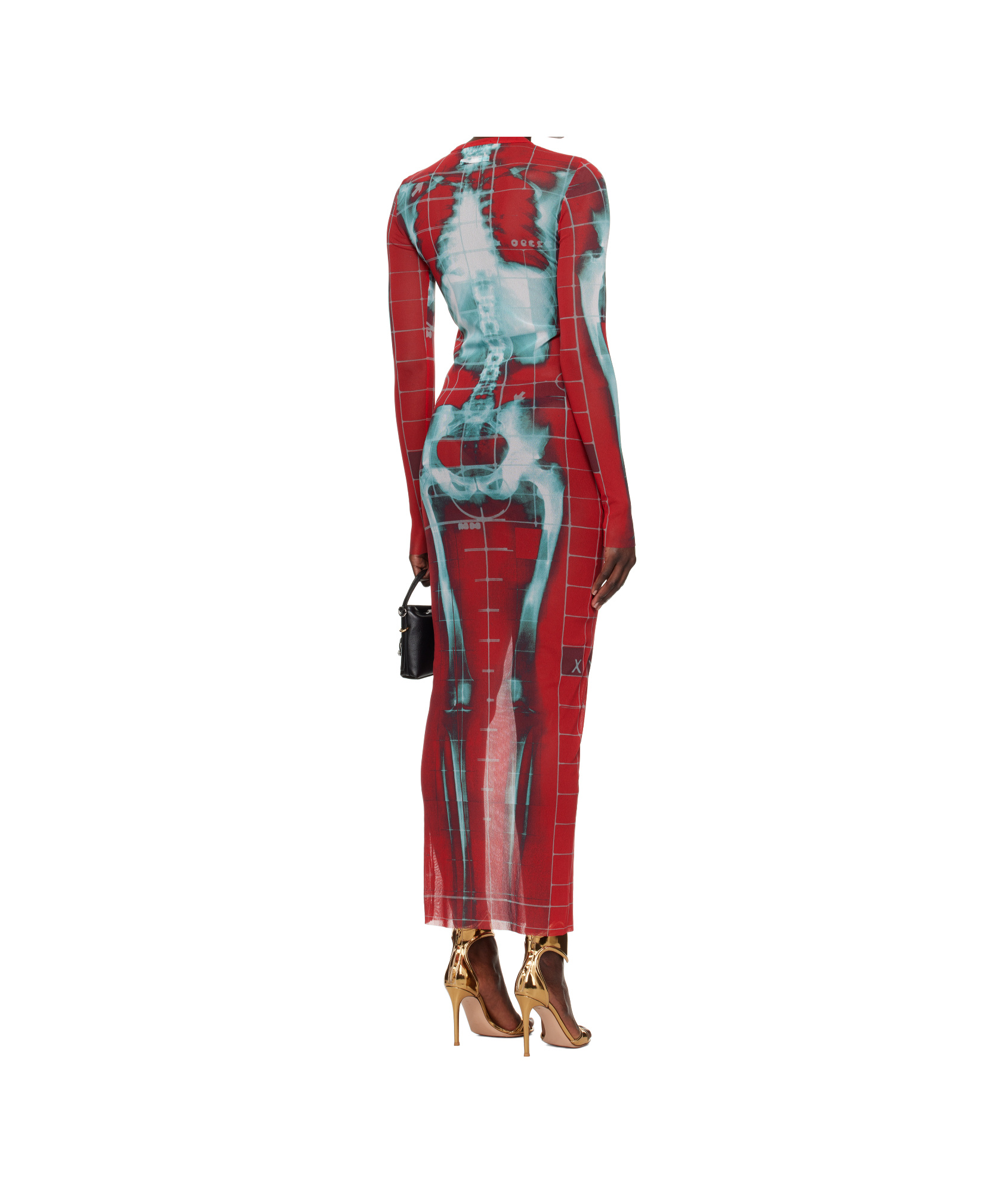 Jean Paul Gaultier Long Sleeve Dress In Red
