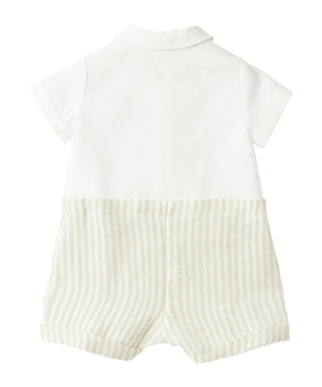 Il Gufo Short-sleeved Romper In White