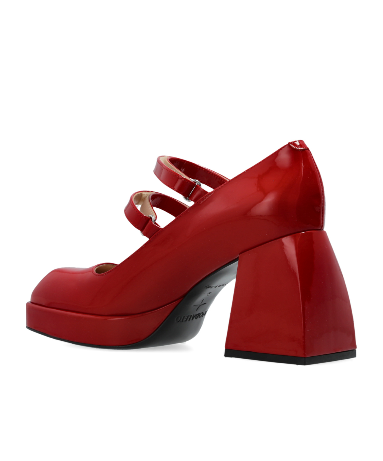 Nodaleto Square Toe High Heels In Red