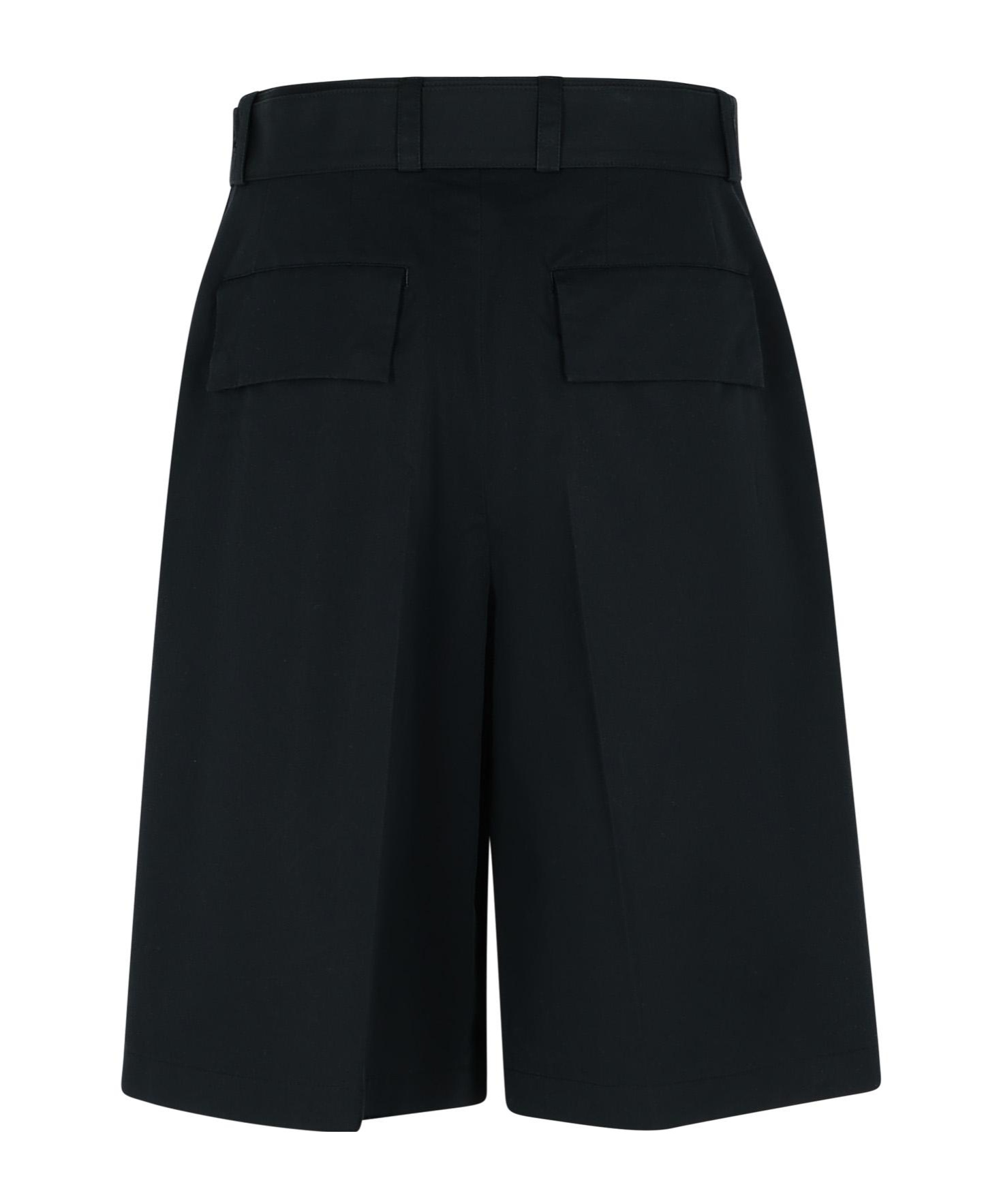 Jil Sander Gabardine Bermuda Shorts In Black