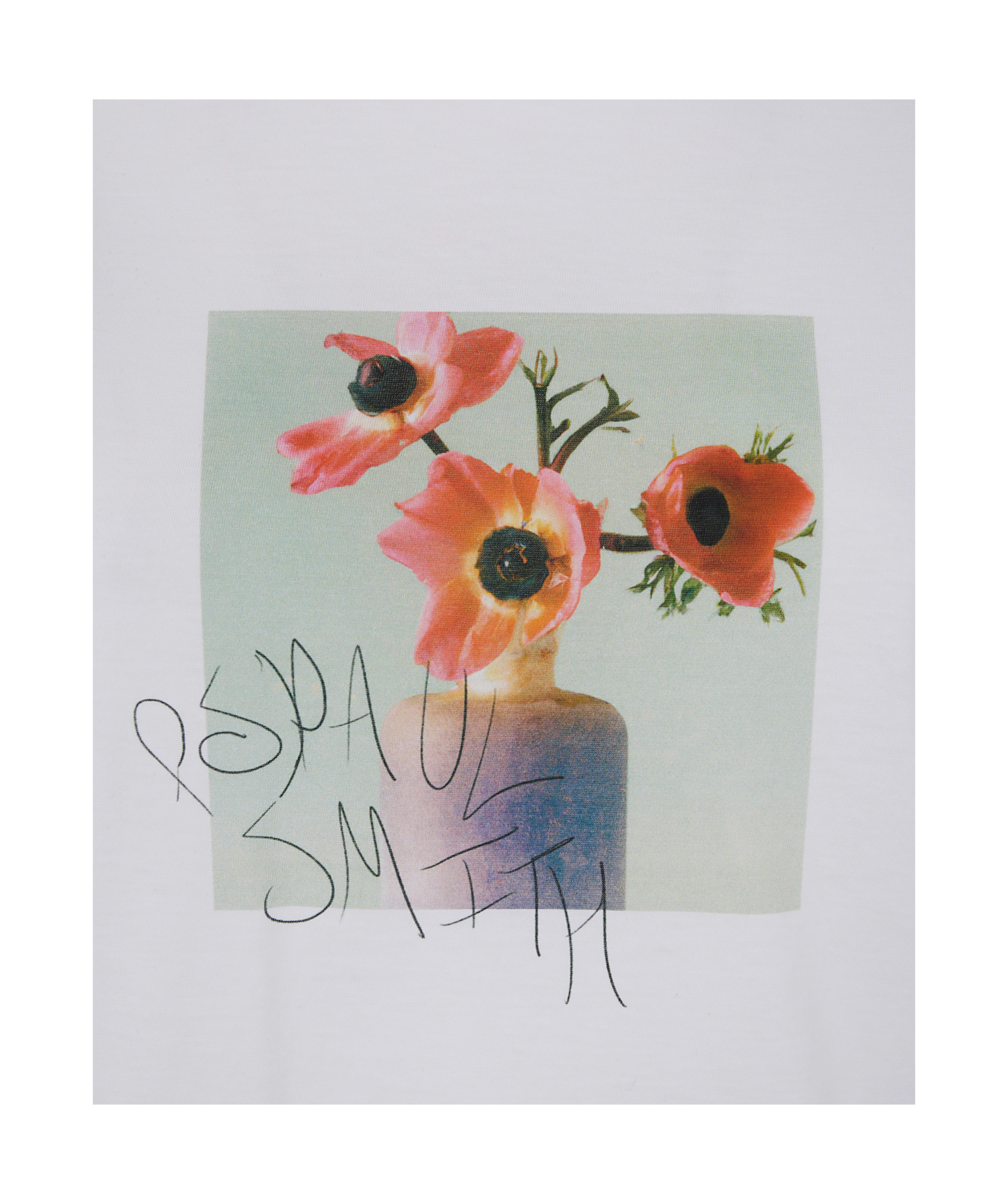 Ps By Paul Smith Ps Paul Smith Floral Printed Crewneck T In White