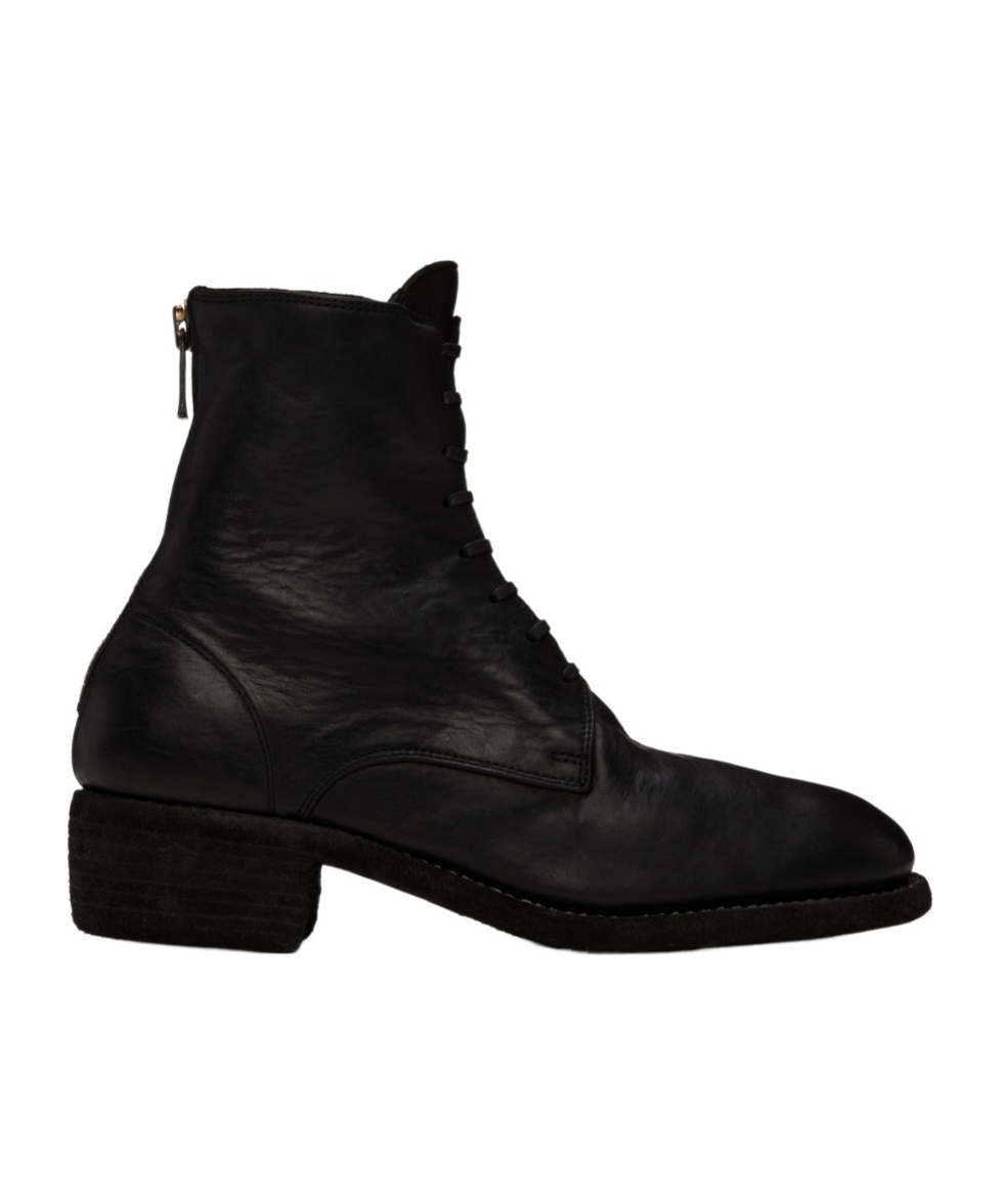 Guidi Zippered Detailed Boots In Black