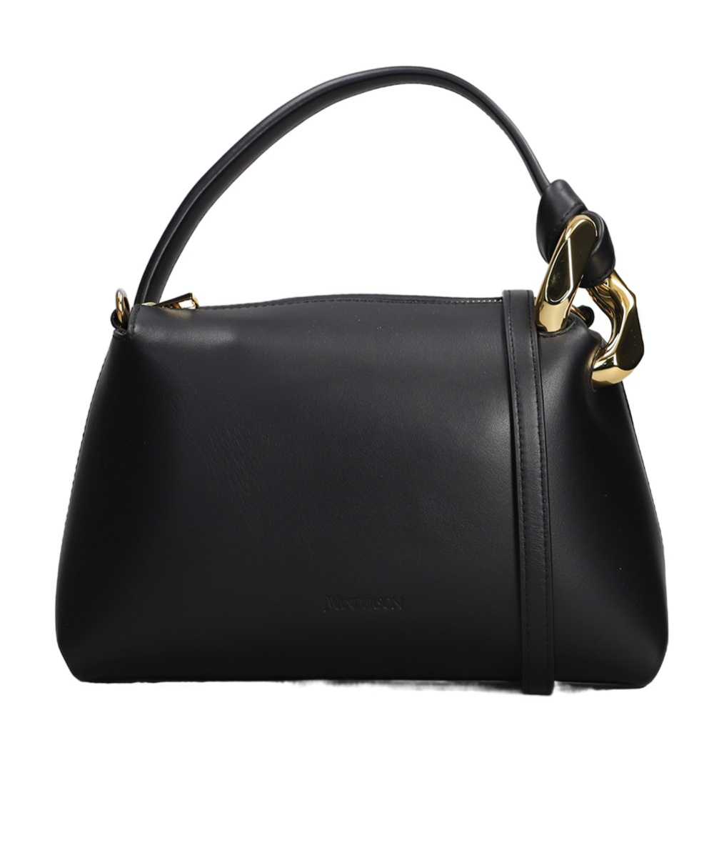 Jw Anderson Logo Debossed Top Handle Bag In Black