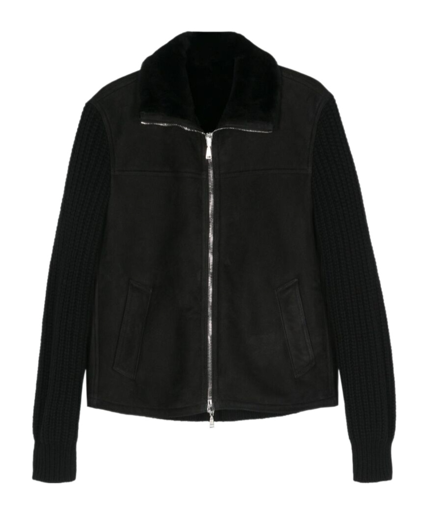 Tagliatore Two-way Zipper Casual Jacket In Black