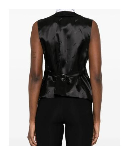 Moschino Scoop-neck Waistcoat In Black