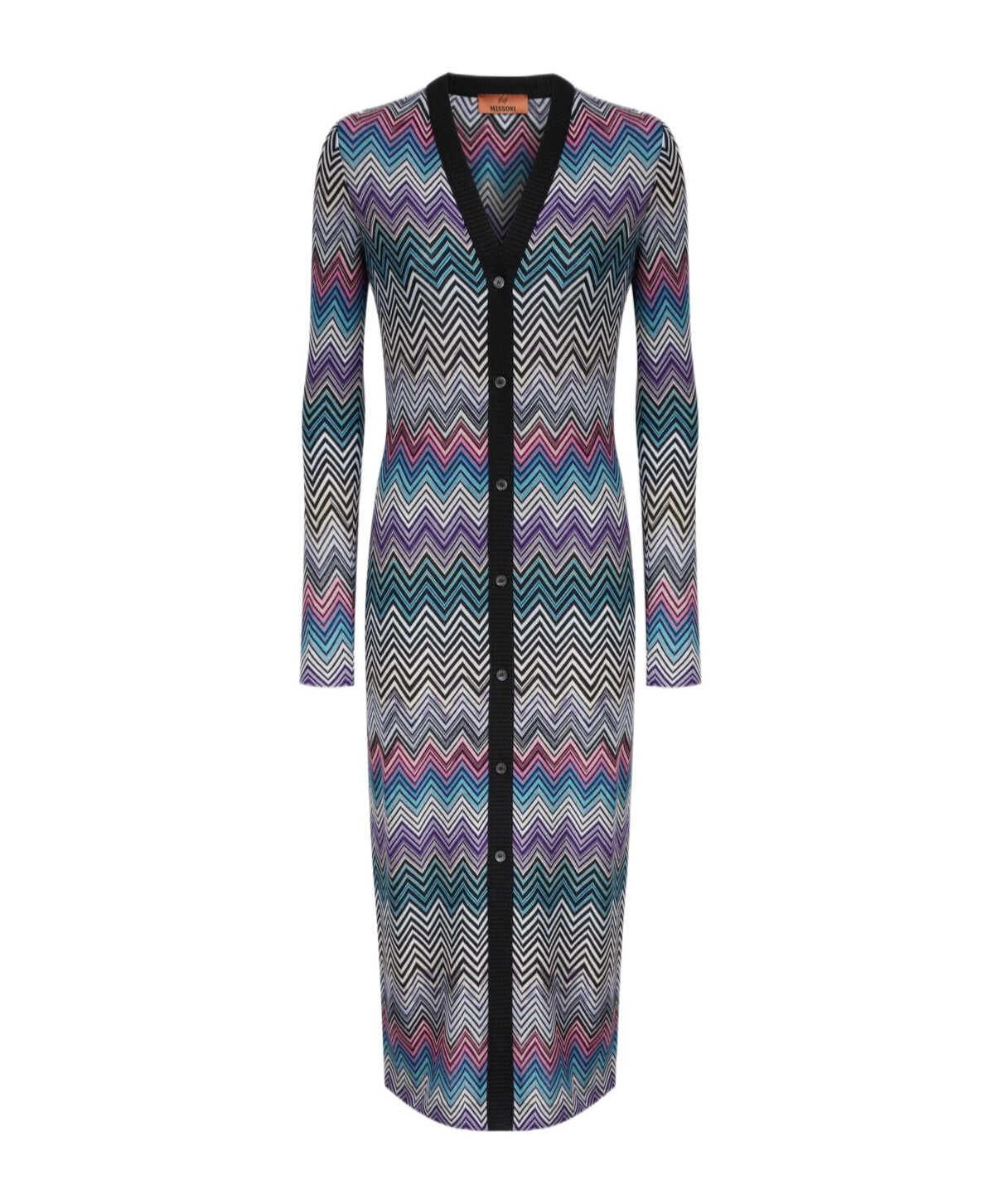 Missoni Crochet-knit Wool Cardigan In Multicolor