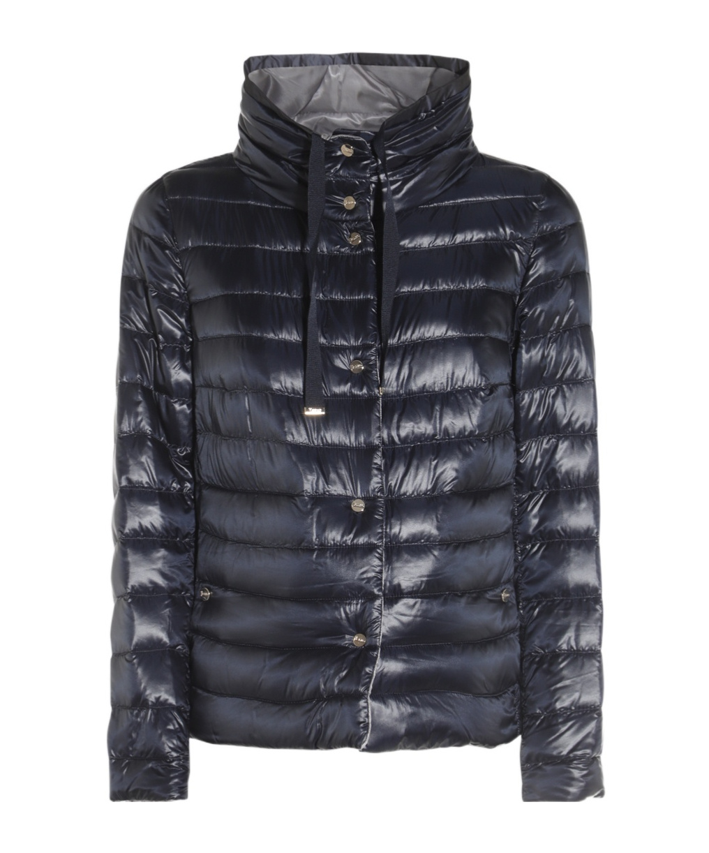 Herno Reversible Down Jacket Casual Jackets And Parka Multicolor In Black