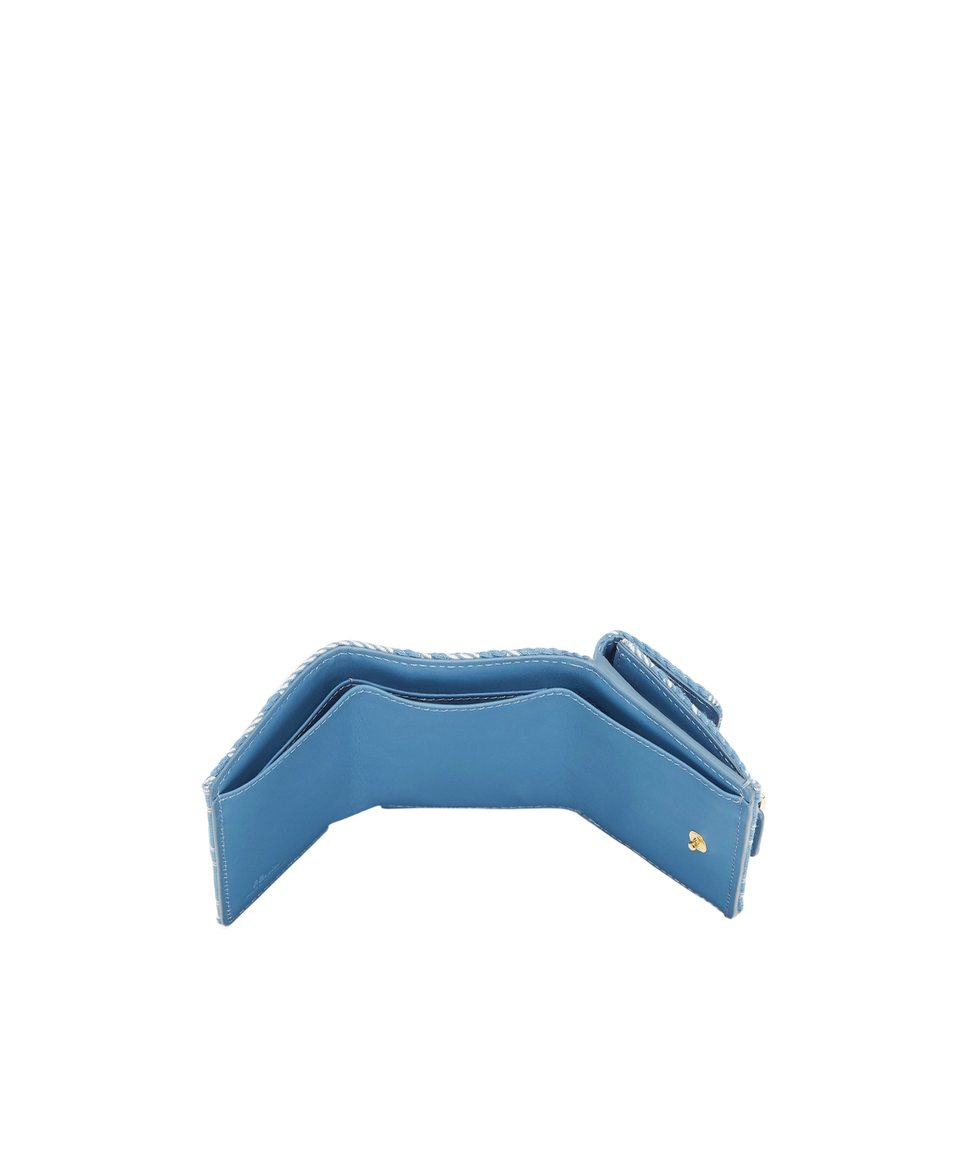 Fendi Micro Trifold Baguette Wallets And Card Holders Light Blue In Blue