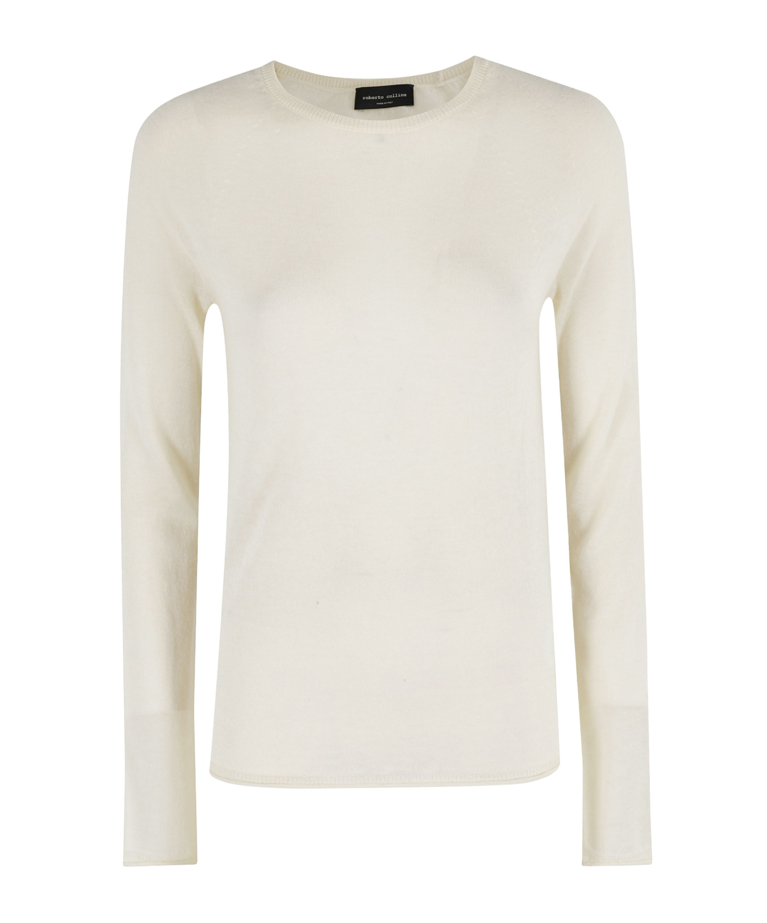 Roberto Collina Crew Neck Long Sleeve Sweater In White