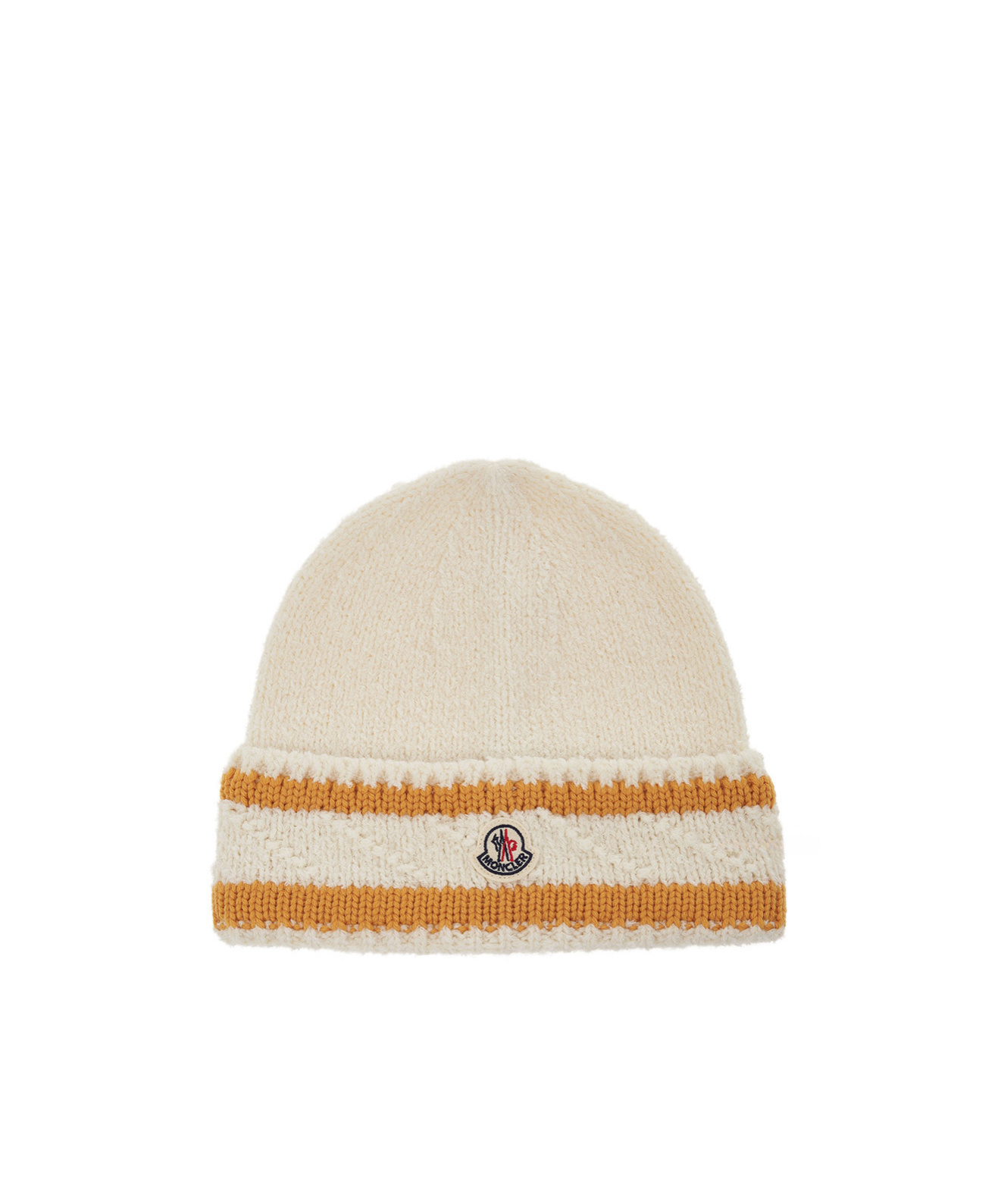 Moncler Cuffed Wool Hat In Neutral
