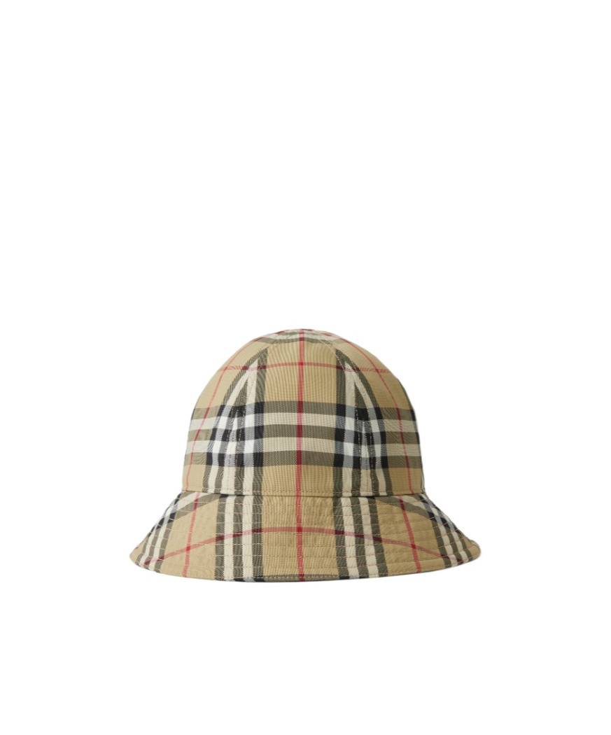 Burberry Vintage Check Bucket Hat In Nude