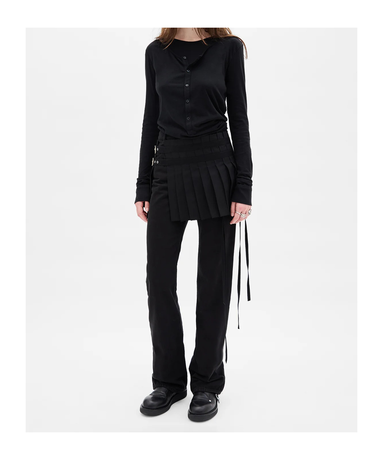 Ann Demeulemeester Black Polly 5 Pocket High-comfort Jeans In Black