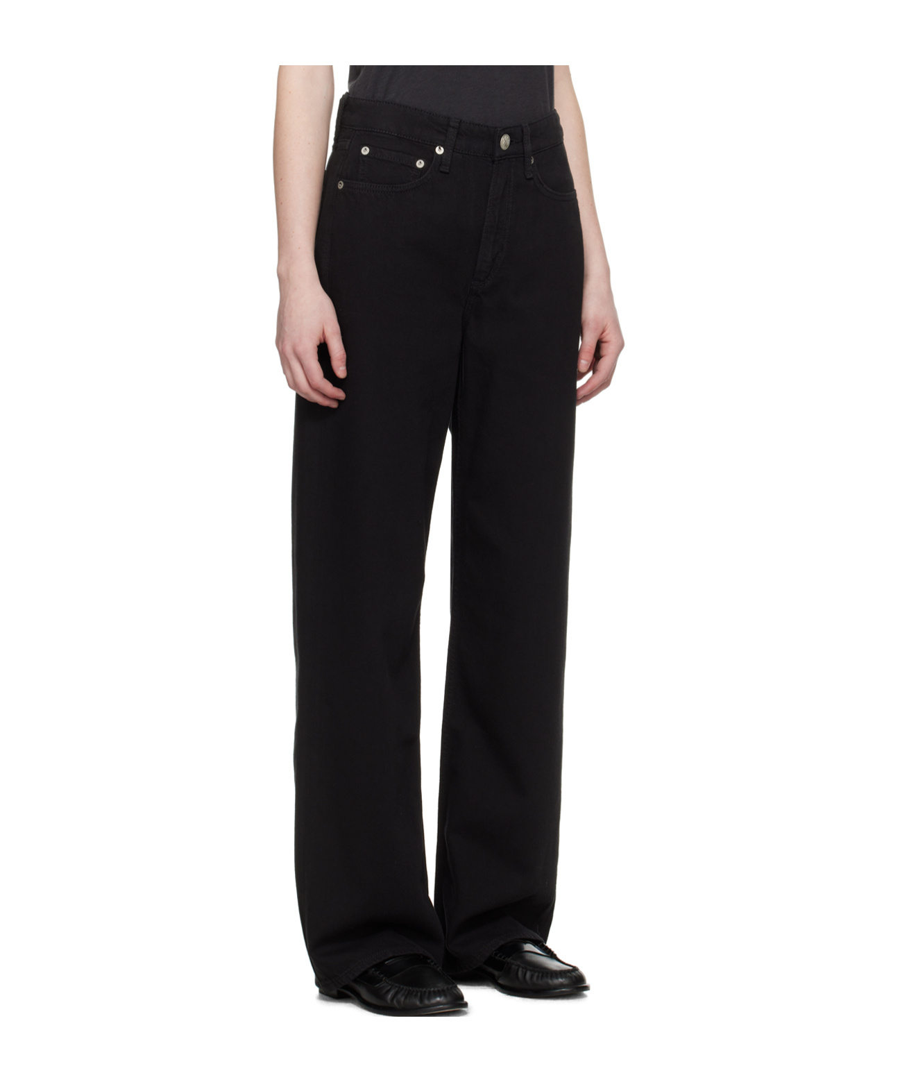 Rag & Bone Logan Wide-leg Trousers In Black