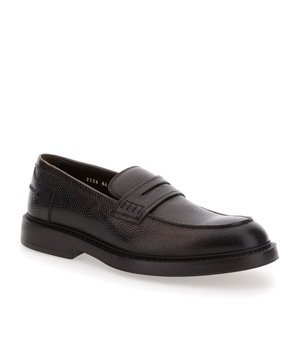 Doucal's Penny-slot Loafers In Black