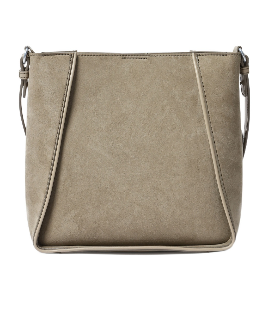Stella Mccartney Women Alter Suede Shoulder Bag With Piping Details In Neutral