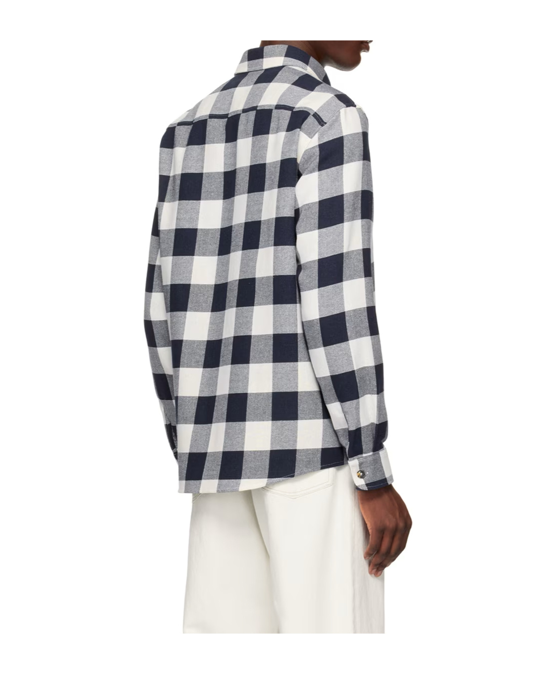 Apc A.p.c. Mens Trek Check Overshirt In Gray