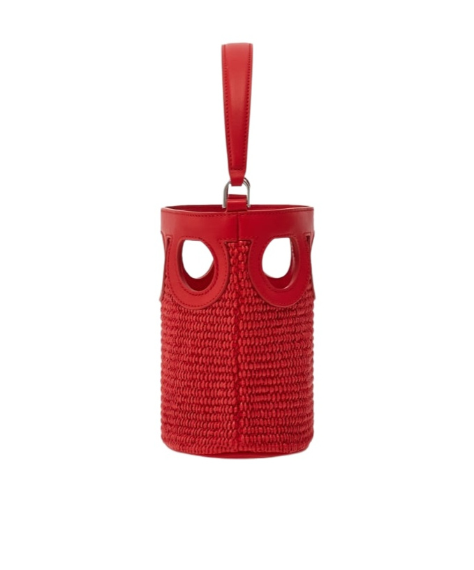 Ferragamo Gancini Outline Bucket Bag (xs) In Red