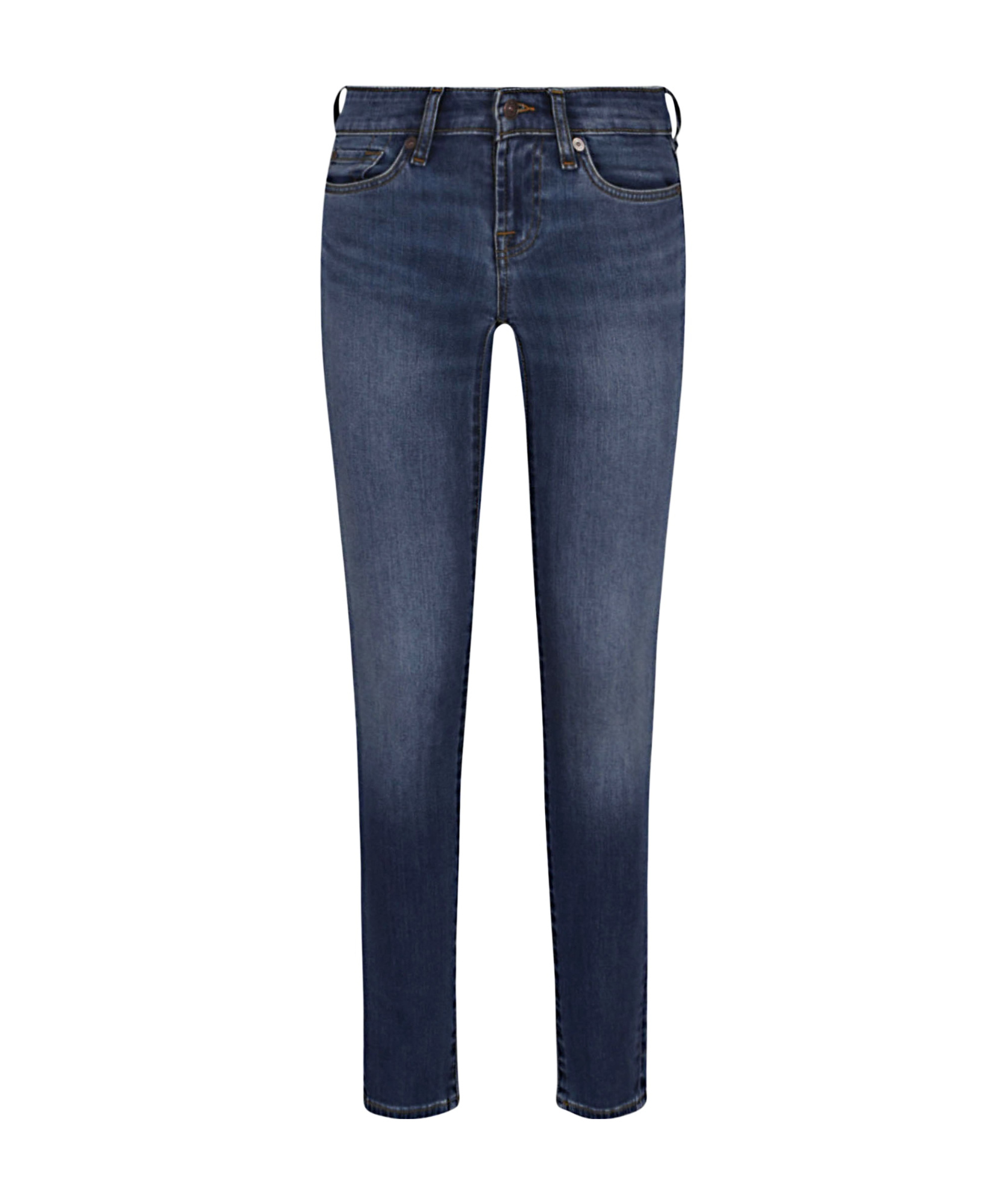 7 FOR ALL MANKIND LOW-RISE SKINNY JEANS 