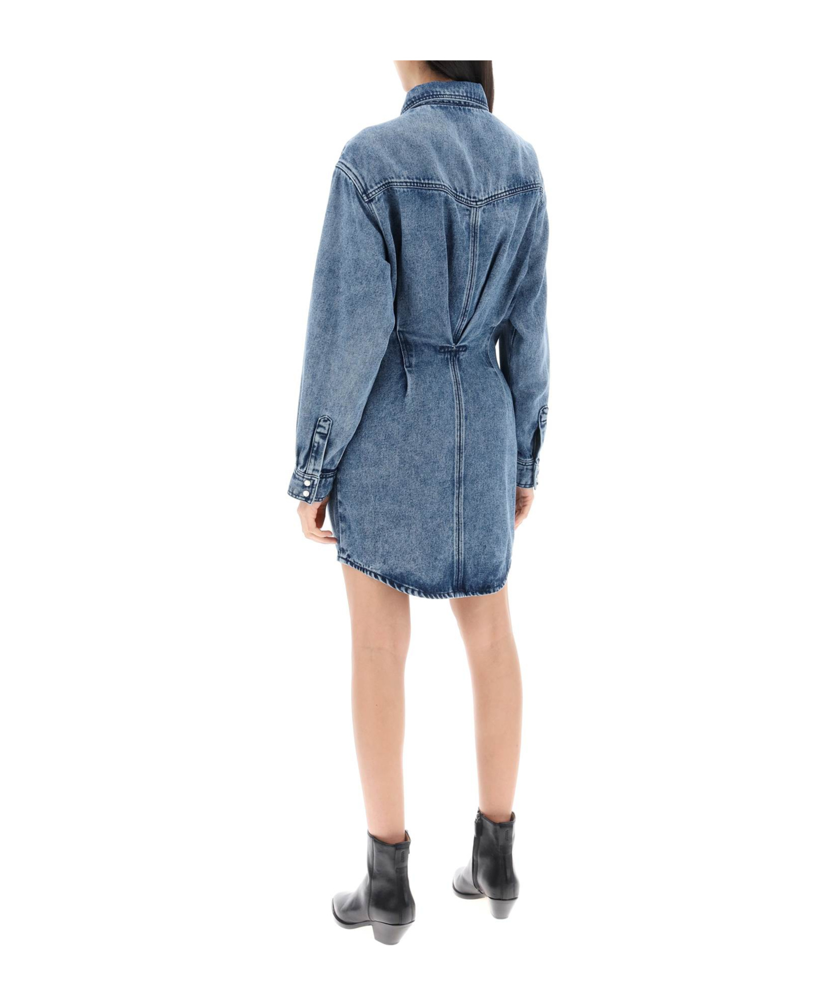 Isabel Marant Liliko Denim Shirt Minidress In Blue