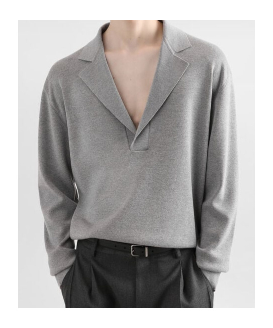 Dolce & Gabbana Long Sleeves Wool Blend Sweater In Gray